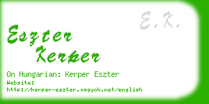 eszter kerper business card